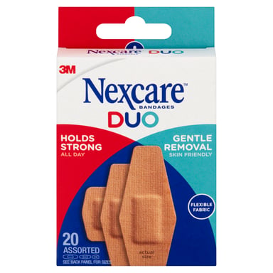 Nexcare DUO Fabric Assorted 20 pack