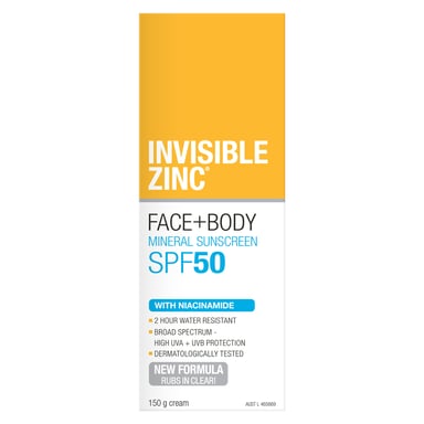 Invisible Zinc Face & Body SPF50 - 150g