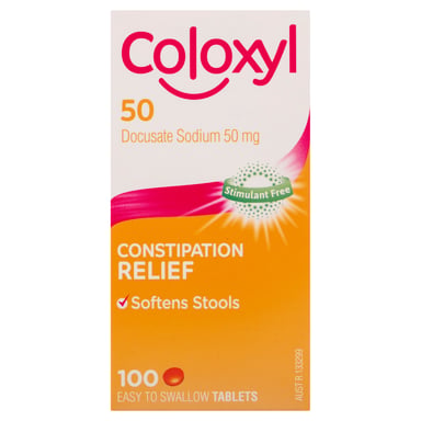 Coloxyl 50mg - 100 tablets