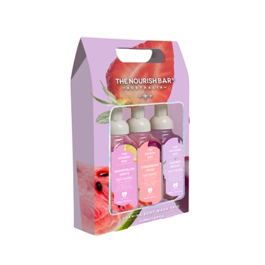 The Nourish Bar Foaming Body Wash Trio 3 piece