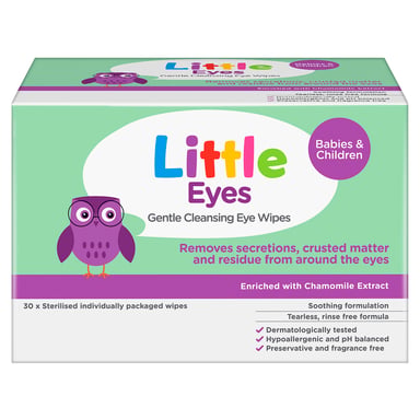 Little Eyes Gentle Cleansing Wipes For Babies & Children 30 wipes
