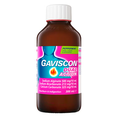 Gaviscon Dual Action Liquid Peppermint 300ml