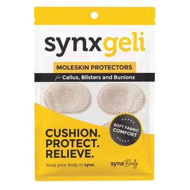 SynxBody Synxgeli Moleskin Protectors for Callus, Blisters & Bunions 6 pack