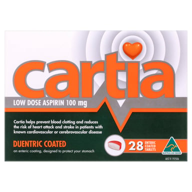 Cartia 100mg - 28 tablets
