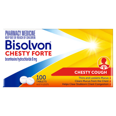 Bisolvon Chesty Forte 8mg - 100 tablets