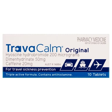 TravaCalm Original Travel Sickness Prevention 10 tablets