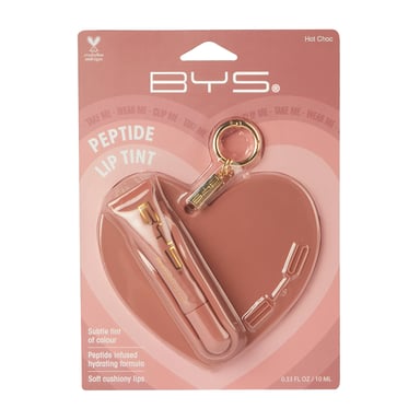 BYS Peptide Lip Tint With Heart Bag Charm Hot Choc 1 each
