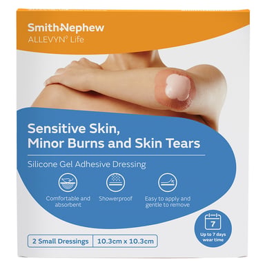 Allevyn Life Silicone Gel Adhesive Dressing Small 2 pack