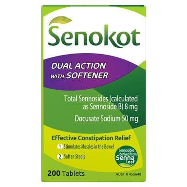 Senokot Dual Action Tablets 200 tablets
