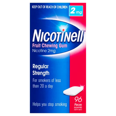 Nicotinell Fruit Nicotine Chewing Gum 2mg Regular Strength 96 pieces