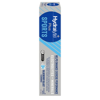 Hydralyte Plus Sports Effervescent Blueberry Blast 20 tablets