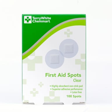 TerryWhite Chemmart First Aid Spots Clear 100 pack