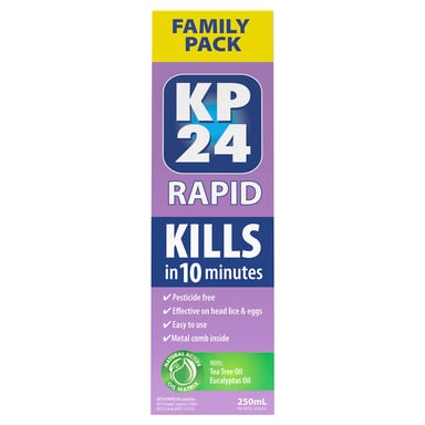 KP24 Rapid Head Lice Family Pack with Comb 1 pack