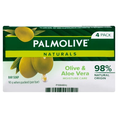 Palmolive Naturals Soap Aloe & Olive 90g - 4 pack