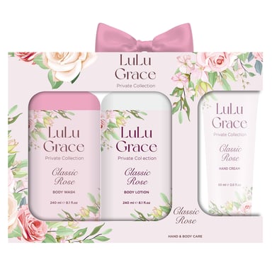 Lulu Grace Classic Rose Bath Gift Set 3 piece