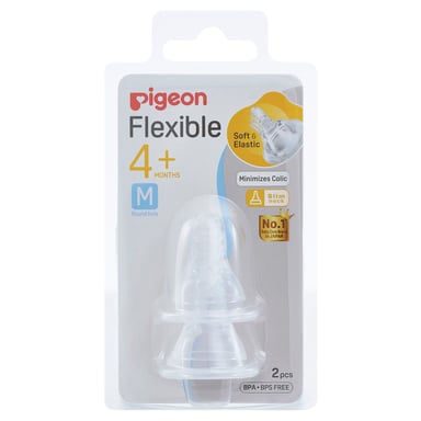 Pigeon Peristaltic Teat Slim Neck Medium 2 pack