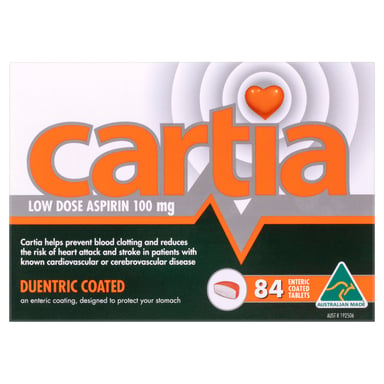 Cartia 100mg - 84 tablets