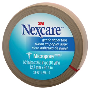 Nexcare Micropore Paper Tape Tan 12.5mm - 1 roll