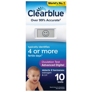 Clearblue Digital Ovulation Test Dual Hormone Indicator 10 pack