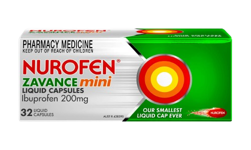 Nurofen Zavance Mini Liquid Capsules Ibuprofen 200mg Pain Relief 32s