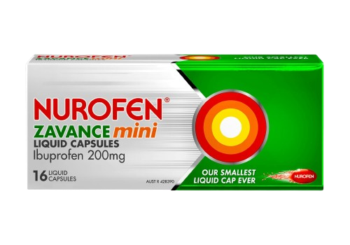 Nurofen Zavance Mini Liquid Capsules Ibuprofen 200mg Pain Relief 16s