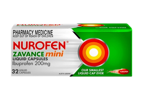 Nurofen Zavance Mini Liquid Capsules Ibuprofen 200mg Pain Relief 32s