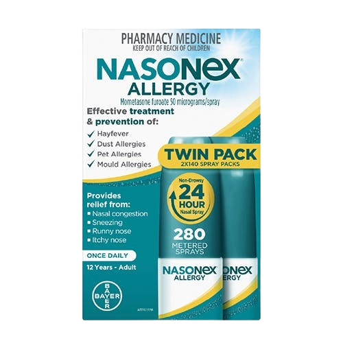 Nasonex Allergy Nasal Twin Pack 2 x 140 sprays