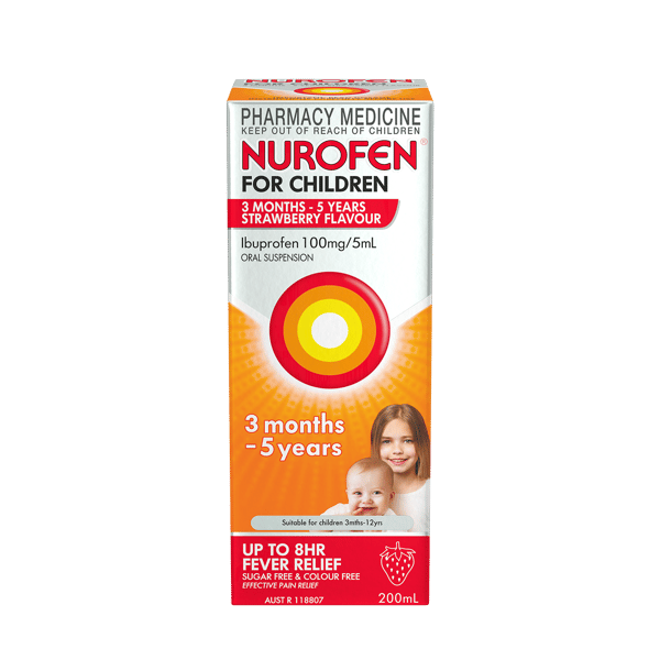 Nurofen for Children 3 Months to 5 Years Strawberry 200ml