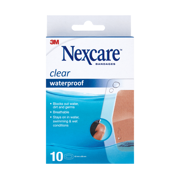Nexcare Strips Waterproof Clear Large 10 pack