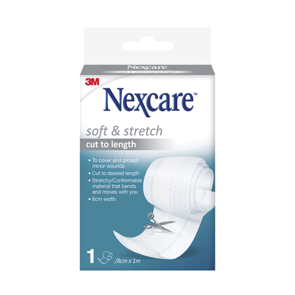 Nexcare Soft And Stretch Cut To Length 8cm X 1M - 1 pack