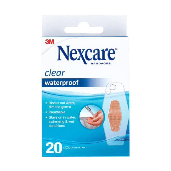 Nexcare Strips Waterproof Medium 31mm X 63m - 20 pack