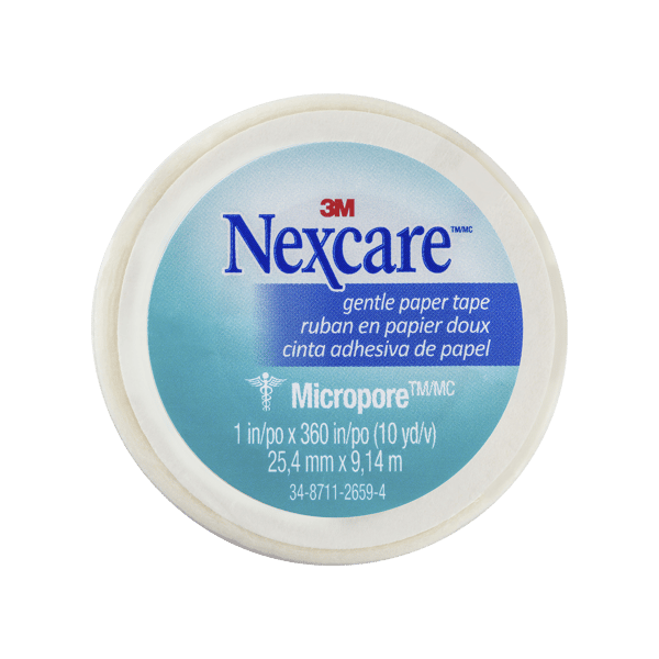 Nexcare Gentle Paper Tape White 25mm x 9.1m - 1 roll