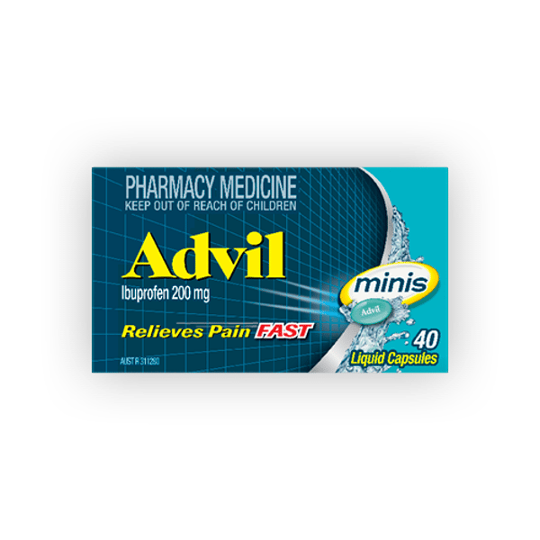 Advil Ibuprofen 200mg Minis 40 liquid capsules