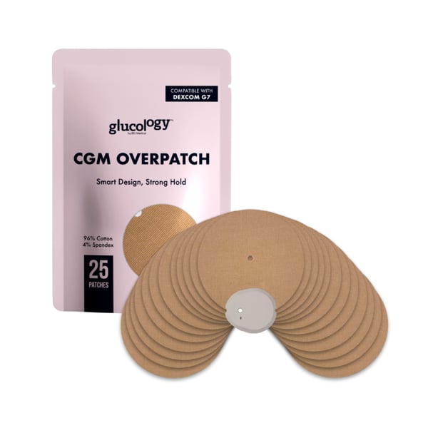 Glucology CGM Patches for Dexcom Beige 25 pack