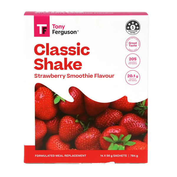 Tony Ferguson Classic Shake Strawberry Smoothie 14 pack