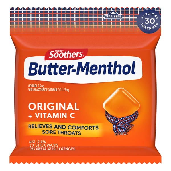 Butter Menthol Stick 10 Lozenges - 3 pack