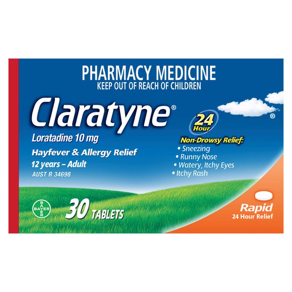 Claratyne 10mg - 30 tablets