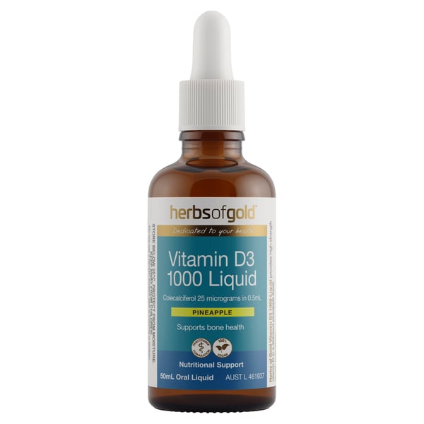 Herbs of Gold Vitamin D3 1000 Liquid 50ml