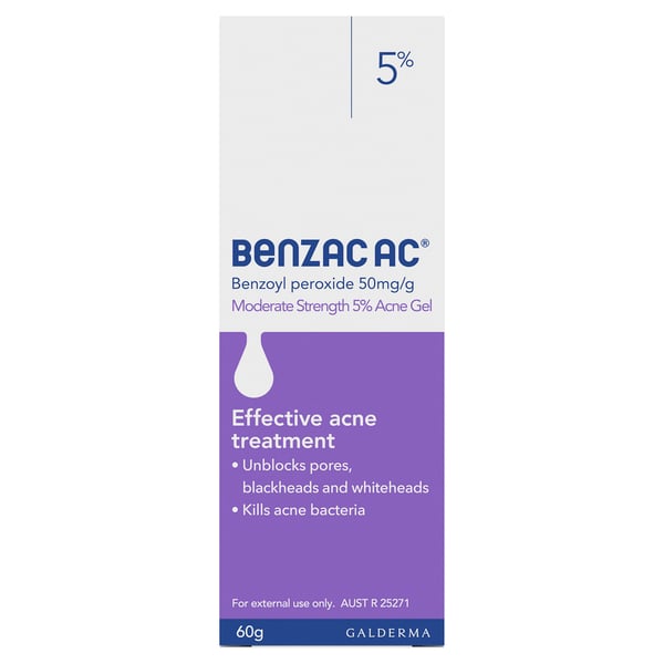 Benzac AC Gel 5.0% - 60g