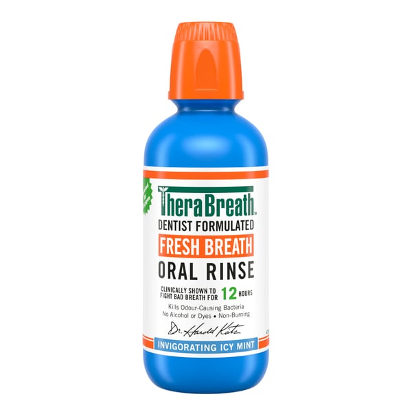 TheraBreath Oral Rinse Icy Mint 473ml