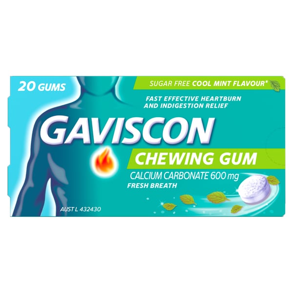 Gaviscon Chewing Gum Cool Mint 20 pack