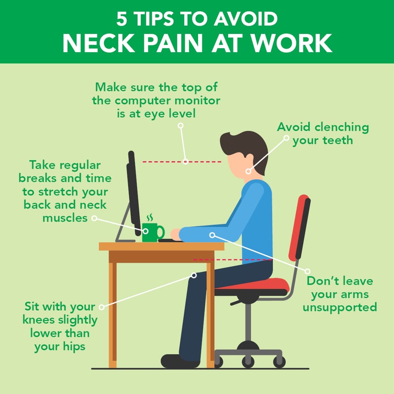 5 tips to avoid neck pain at work