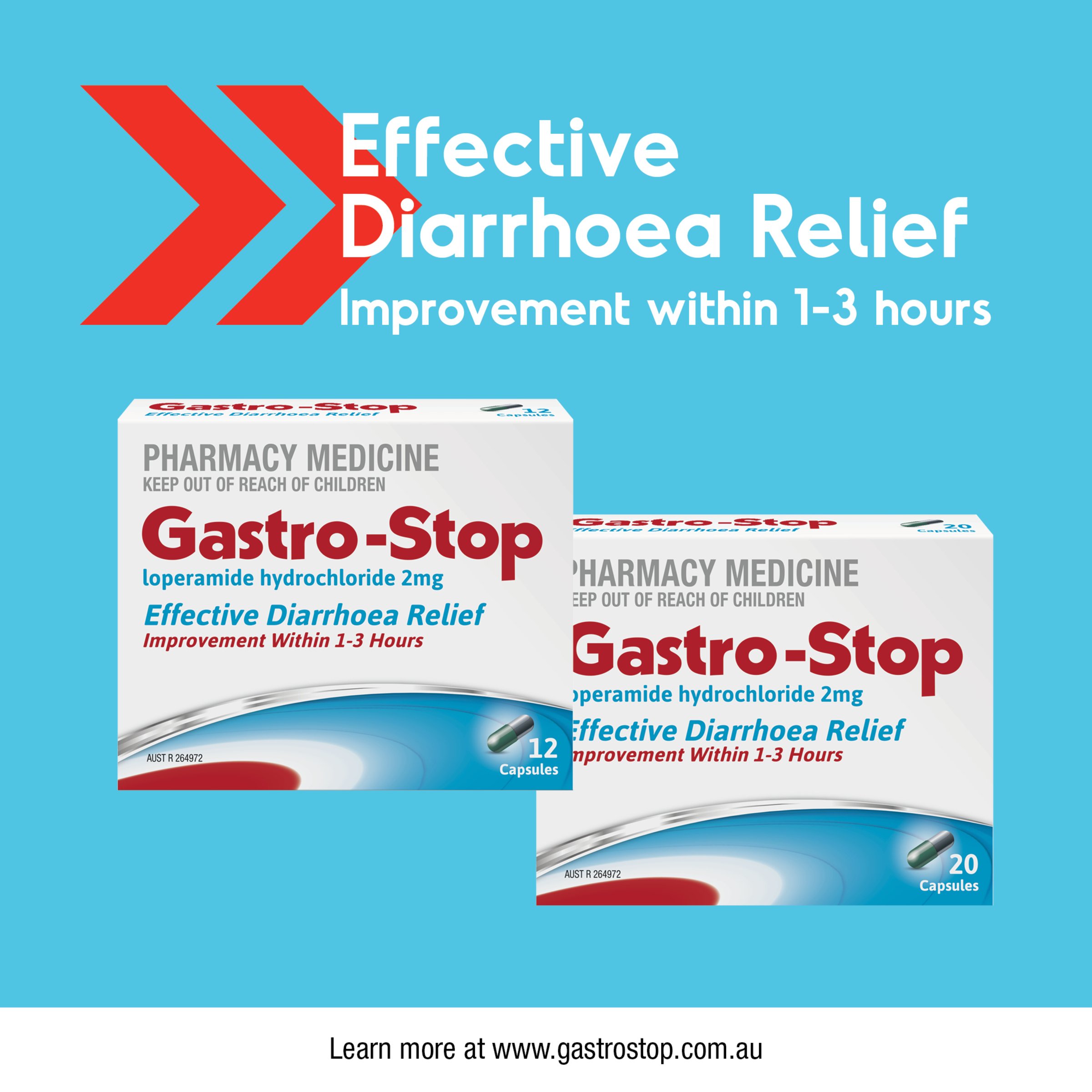 Gastro-Stop Diarrhoea Relief Loperamide 2mg - 20 capsules - Image 4