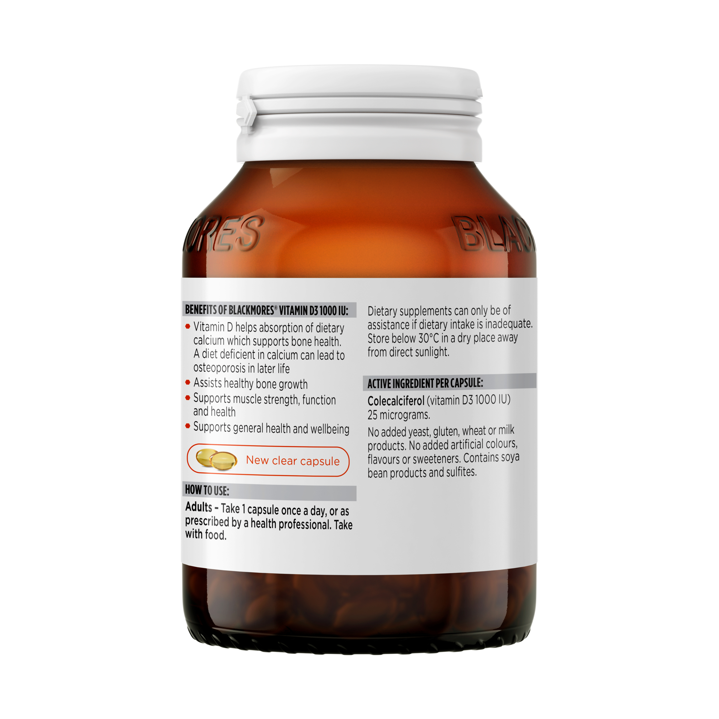Blackmores Vitamin D3 1000IU - 200 capsules - Image 3