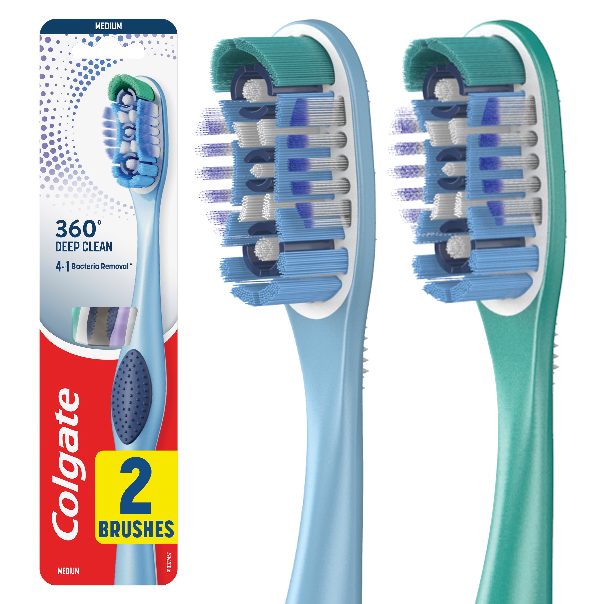 Colgate 360 Degree Toothbrush Medium 2 pack - Image 8
