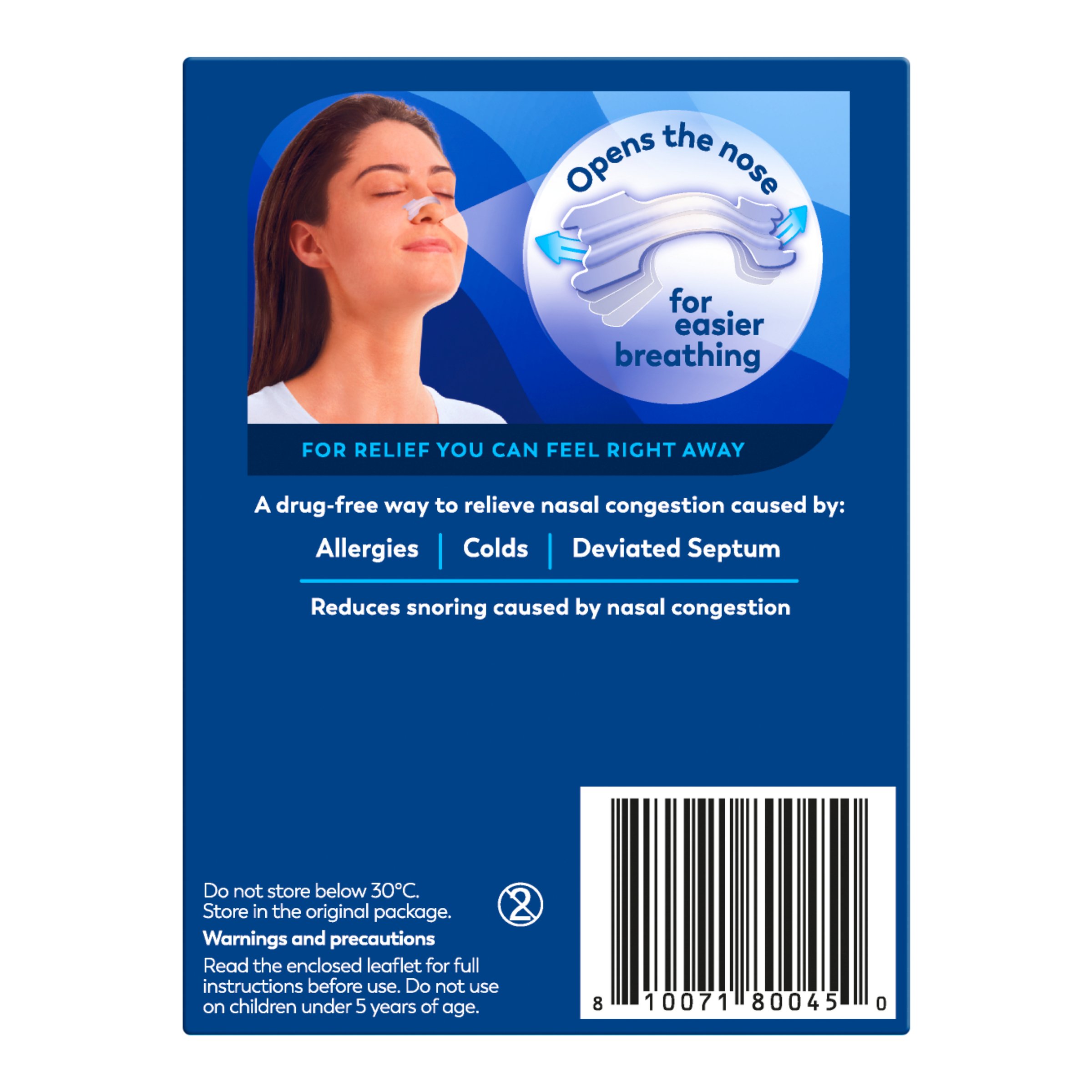 Breathe Right Clear Nasal Strip Regular 30 pack - Image 2