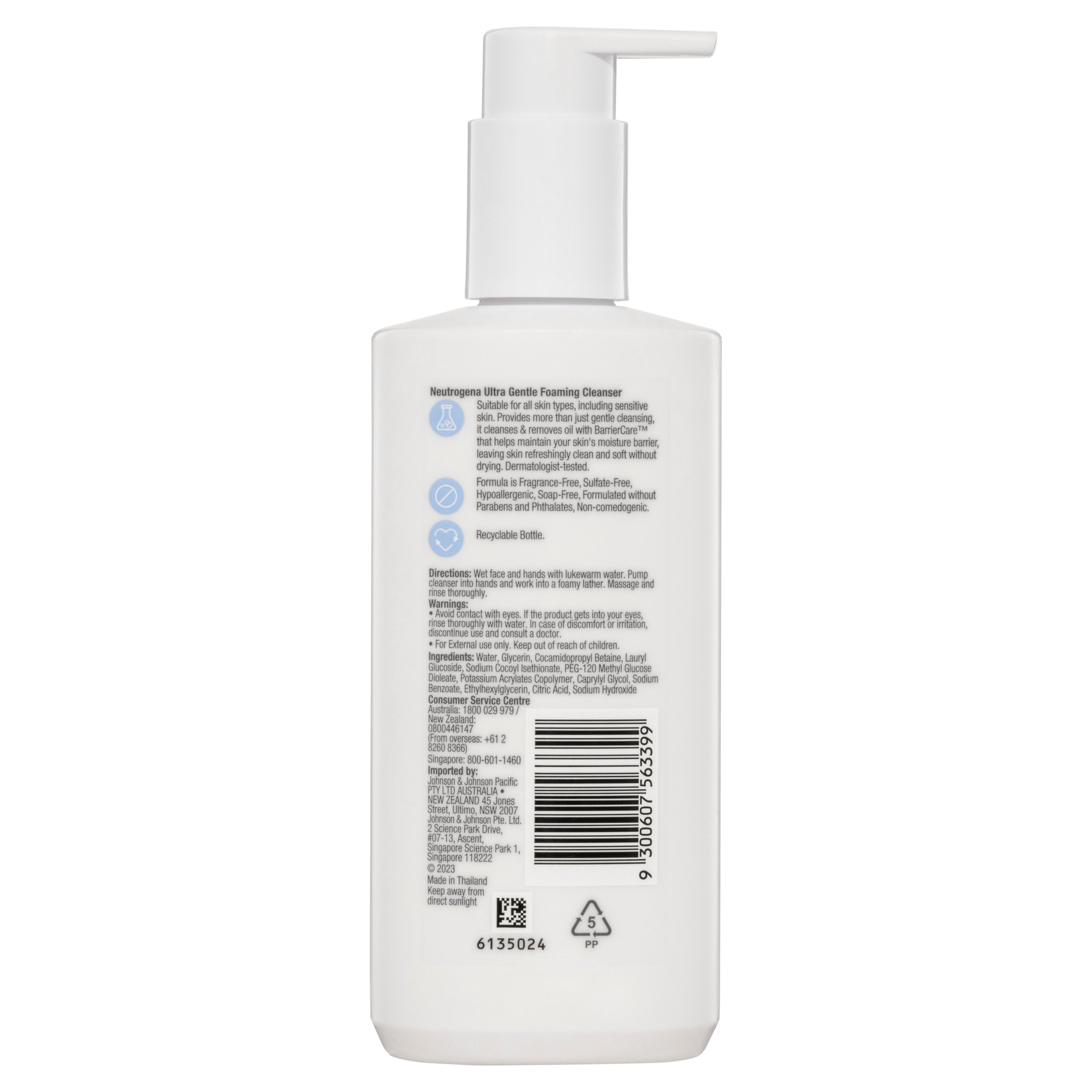 Neutrogena Ultra Gentle Foaming Cleanser 200ml - Image 2