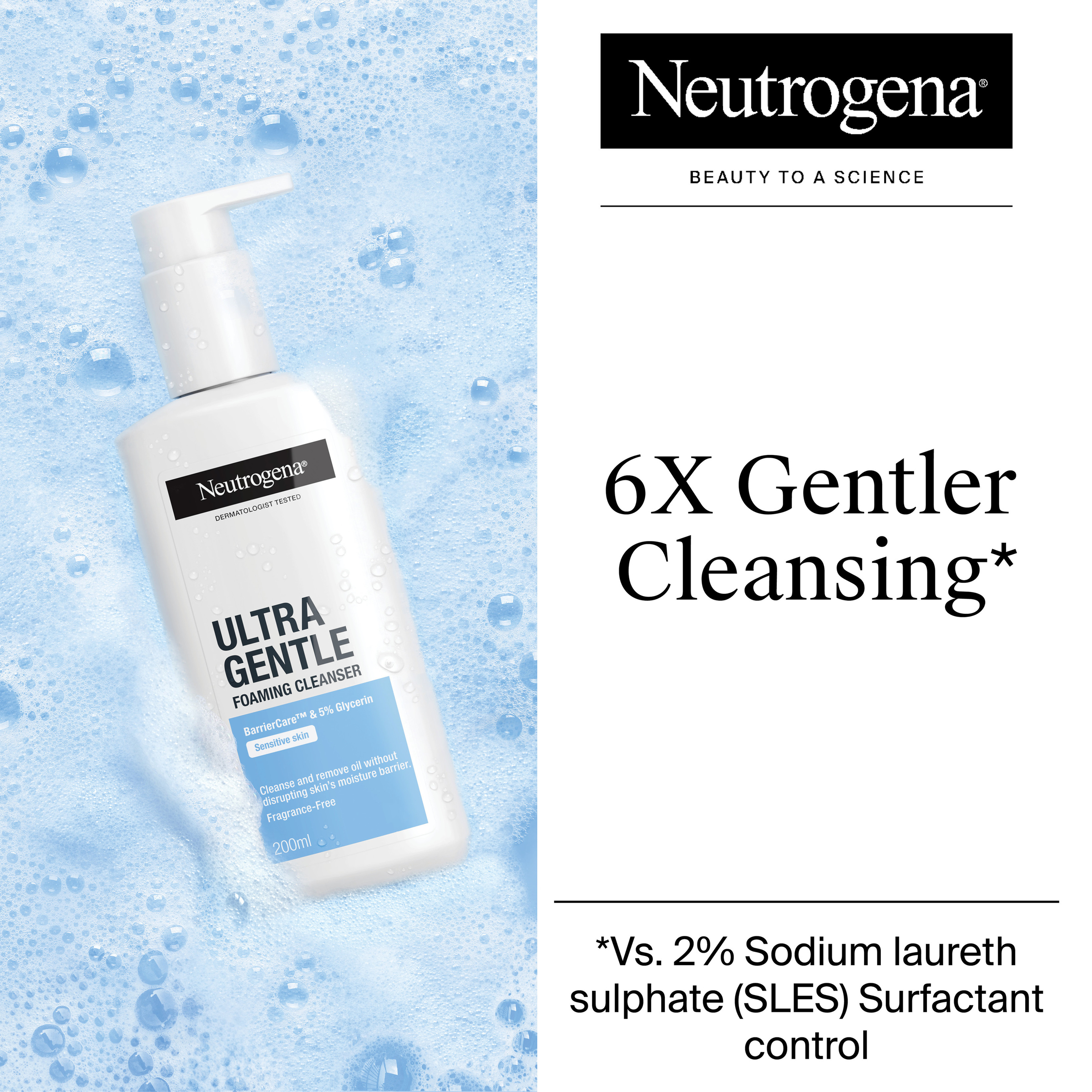 Neutrogena Ultra Gentle Foaming Cleanser 200ml - Image 12