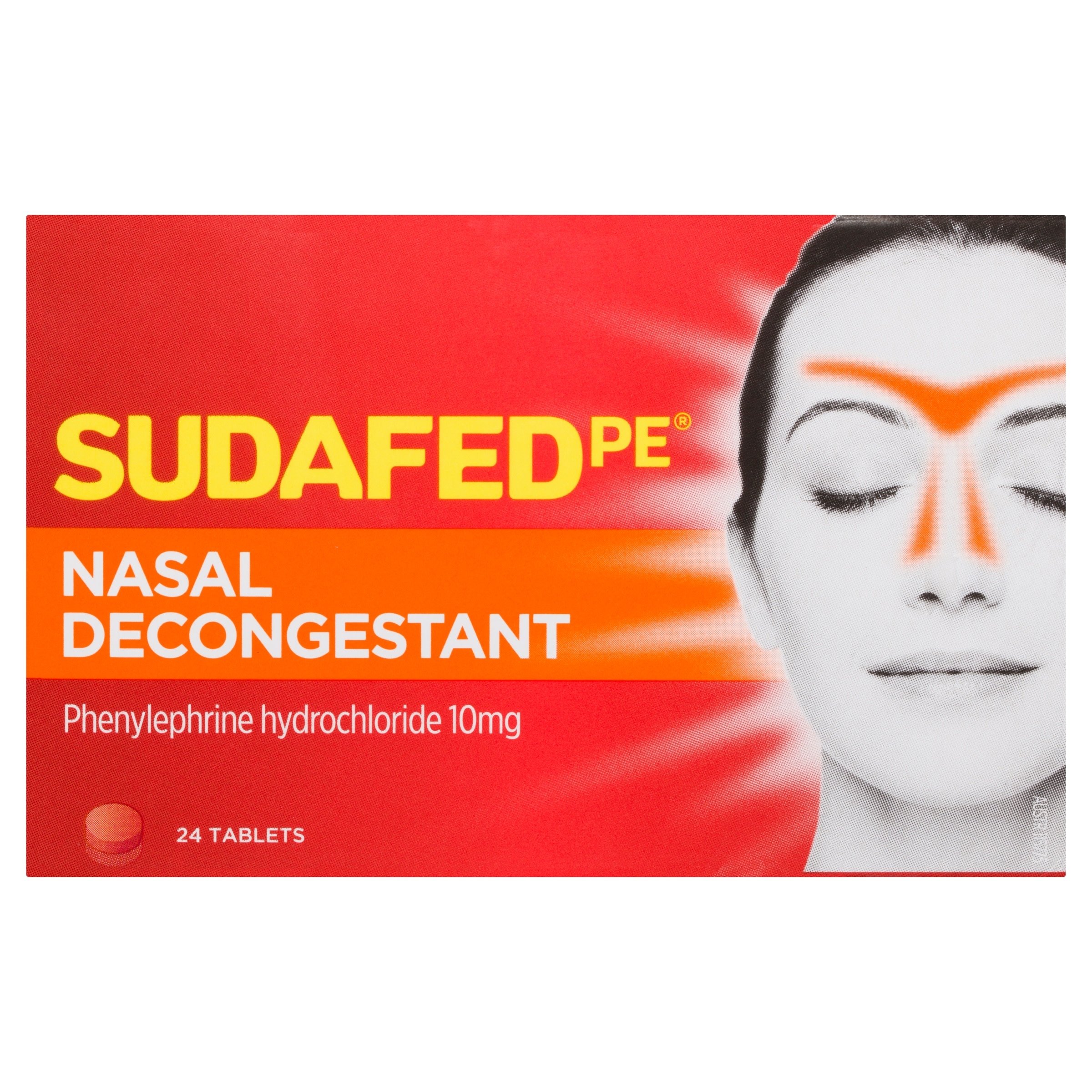 Sudafed PE Nasal Decongestant Non Drowsy 24 tablets - Image 1