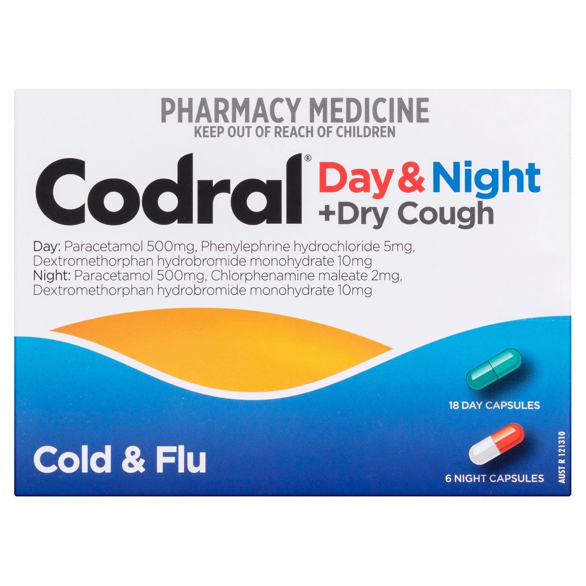 Codral PE Cold & Flu + Dry Cough Day & Night 24 capsules - Image 1